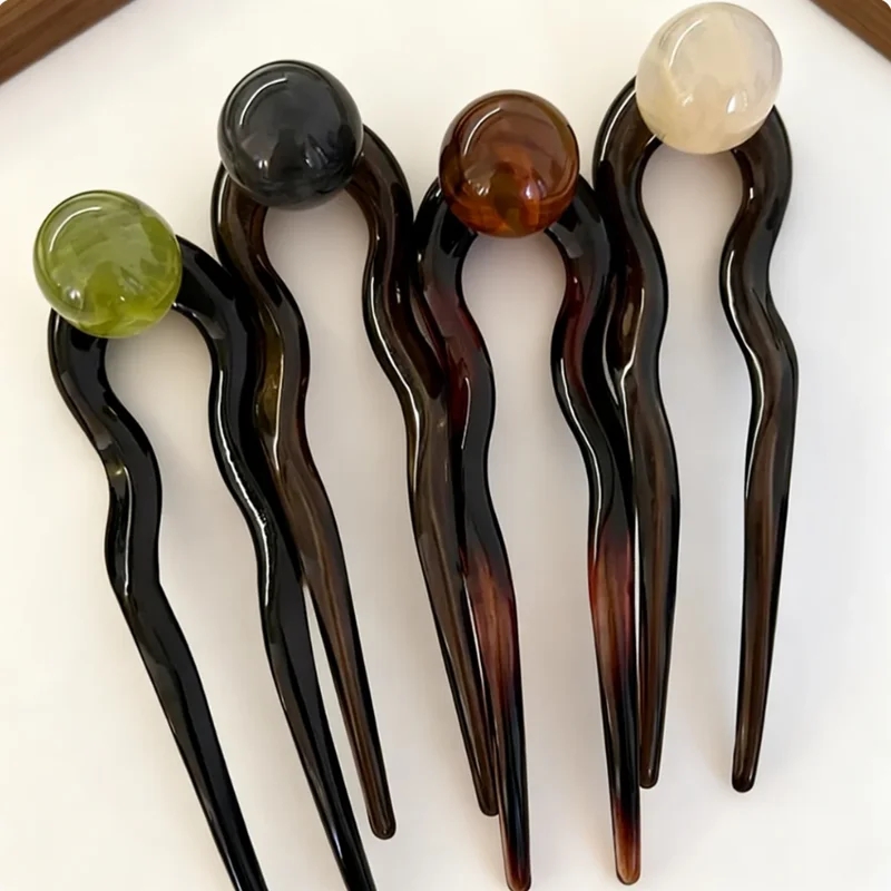 Women'S Formal Accessories - Fashion Colored Pearl U-Shaped Hair Sticks