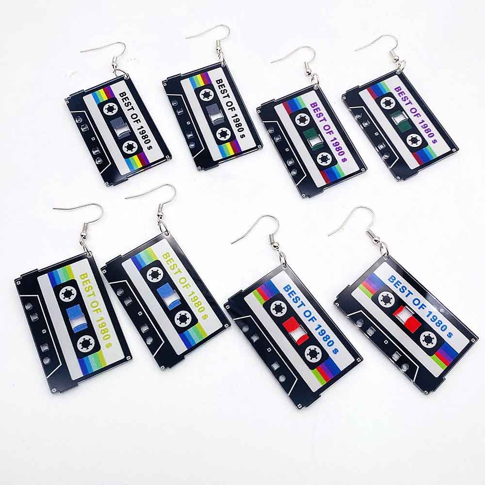 Women'S Accessories In The 90S - Vintage Cassette Tape Earrings Dangle 80S