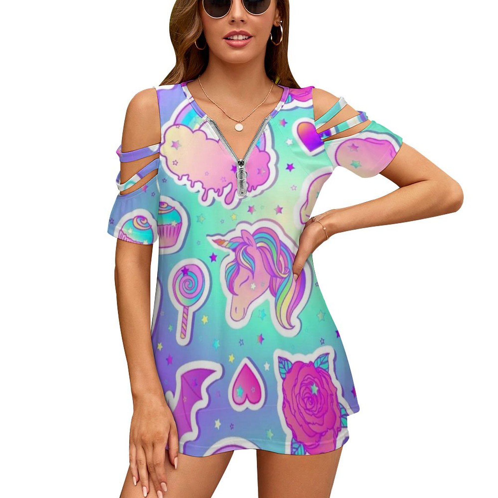 Rainbow Stickers Women's T-Shi - Women'S Accessories In The 90S review and price