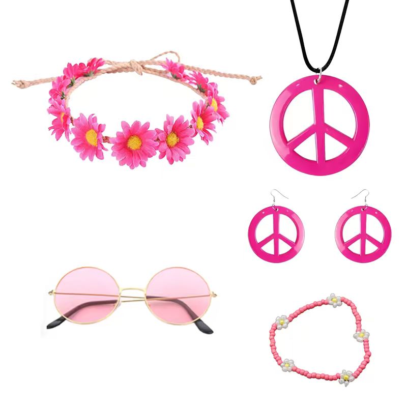 PESENAR Hippie Costume Accesso - Women'S Accessories In The 60S review and price