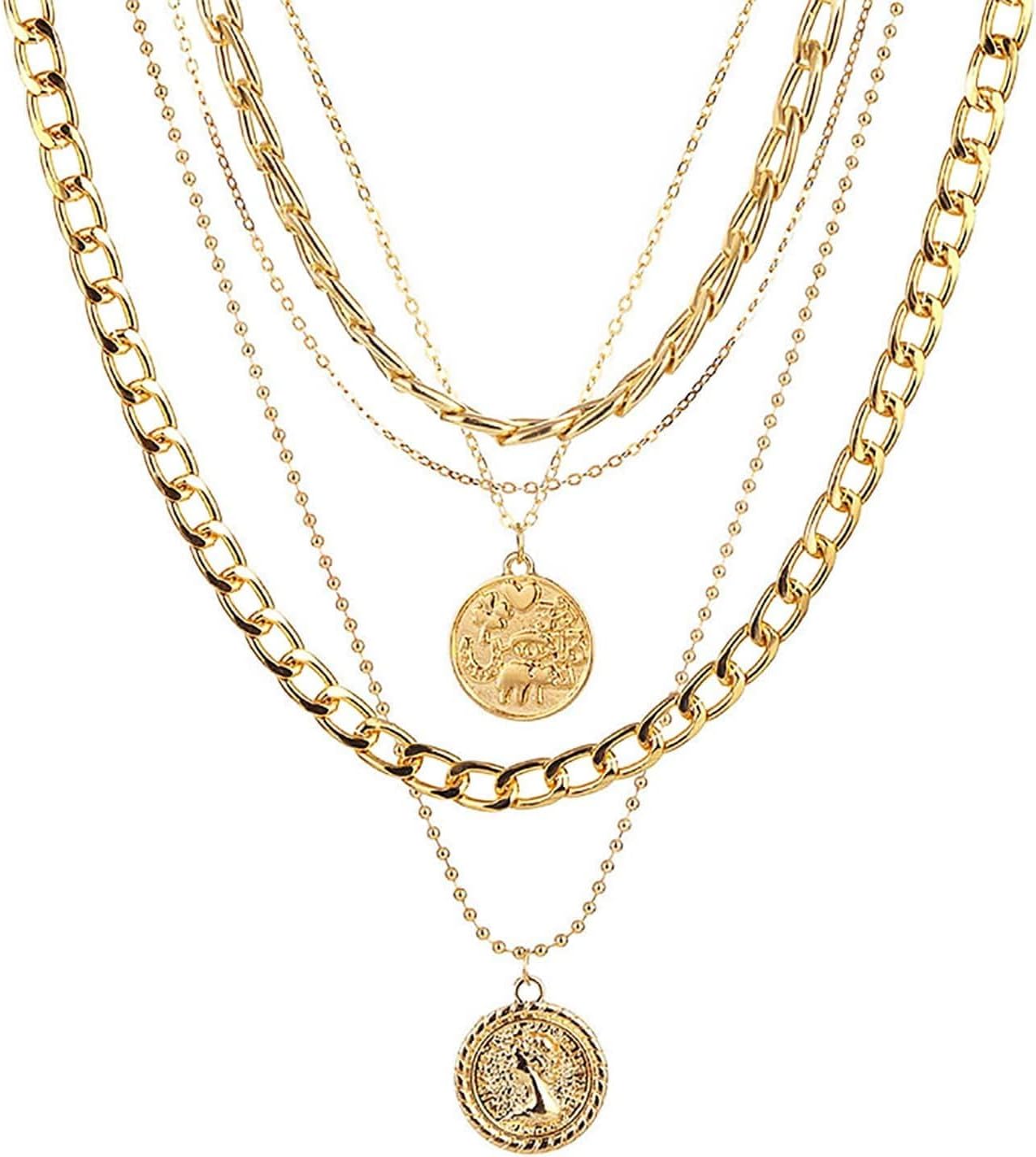 Layered Gold Pirate Necklace f - Women'S Accessories In The 90S review and price