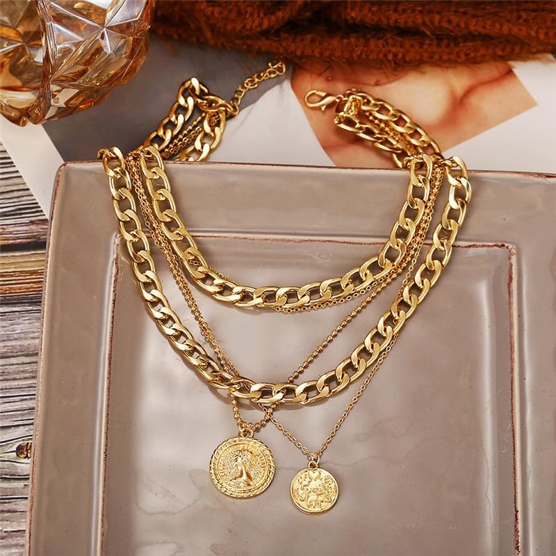 Layered Gold Pirate Necklace f - Women'S Accessories In The 90S review and price