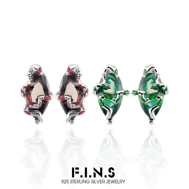 F.I.N.S Punk S925 Sterling Sil - Statement Earrings Oversized review and price