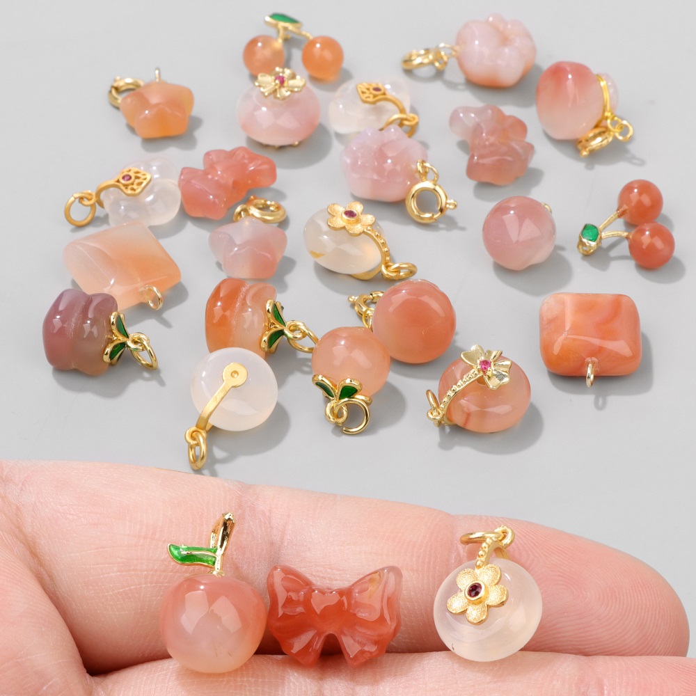 Sweet Pink Agate Stone Charms  - Women'S Accessories Purse review and price