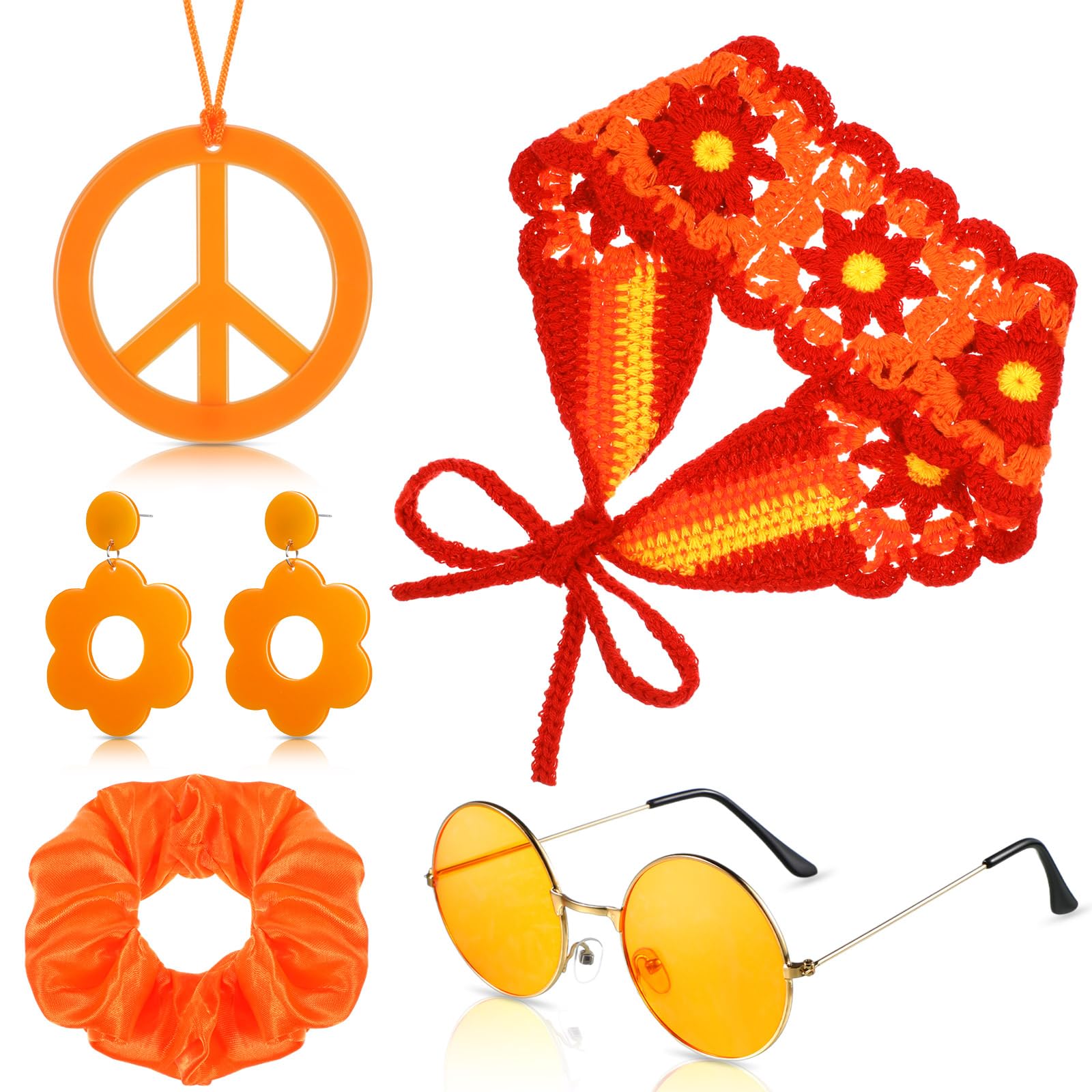 5 Pcs 60s 70s Hippie Accessori - Women'S Accessories In The 60S review and price