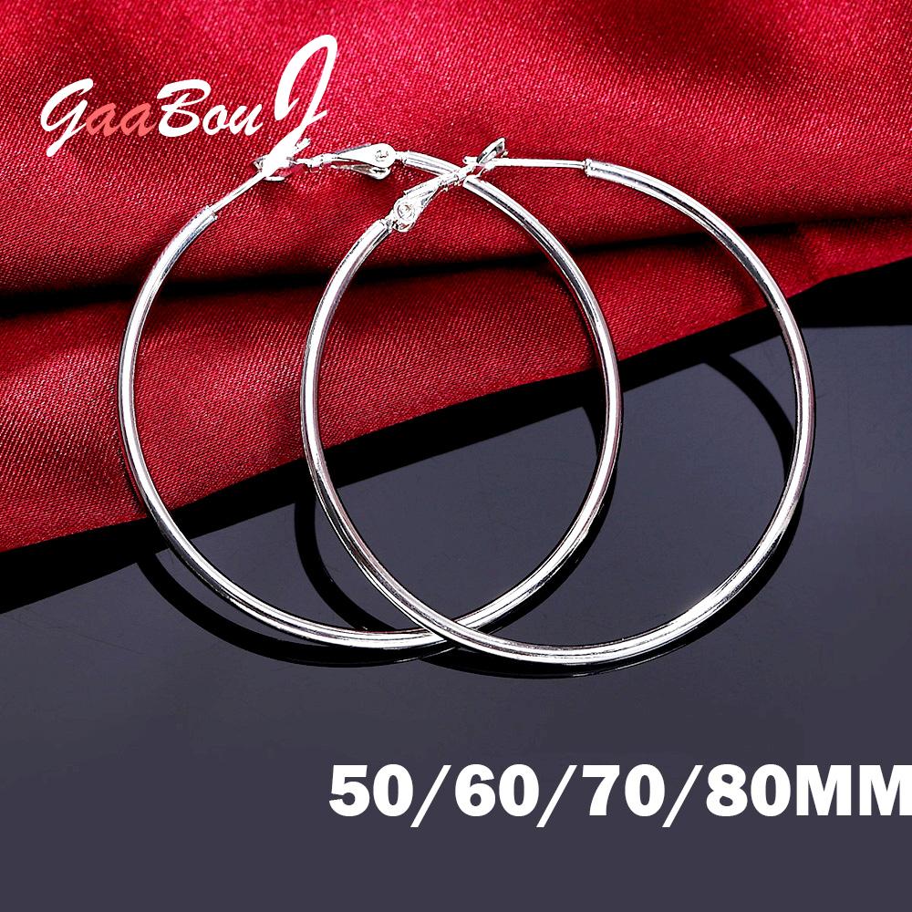 925 Sterling Silver Big Circle - Statement Earrings Oversized review and price