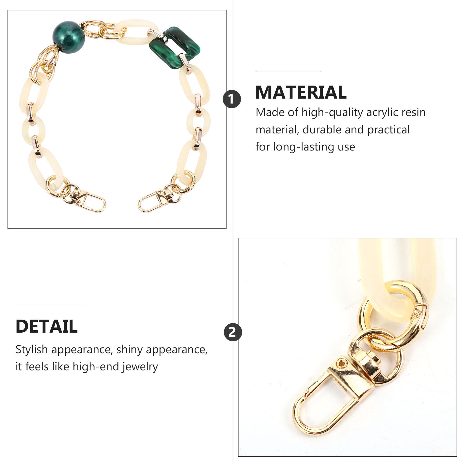 1Pcs Acrylic Resin Bag Chain R - Women'S Accessories Purse review and price