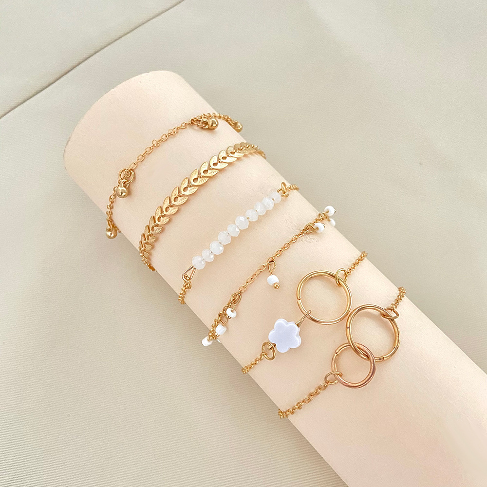 6 Piece Set Gold color Geometr - Resin Bangle Bracelet review and price