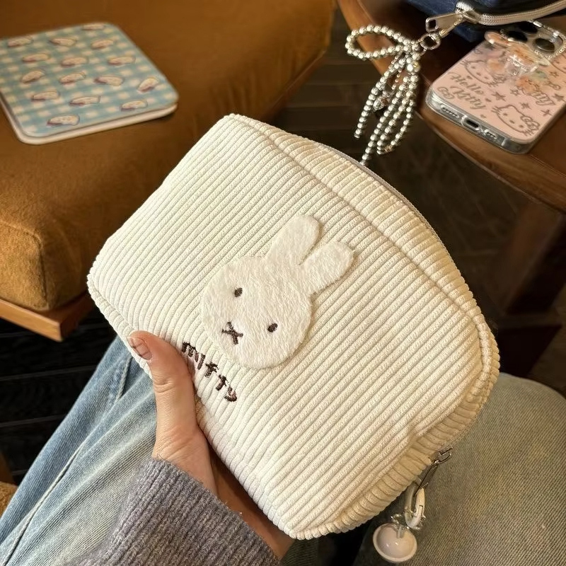 Miffy Kawaii Corduroy Cosmetic - Women'S Vanity Accessories review and price