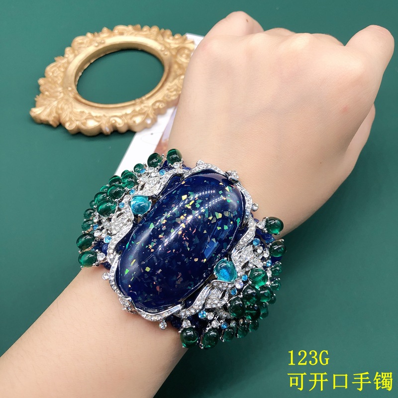 Luxury Vintage Chunky Beaded B - Resin Bangle Bracelet review and price