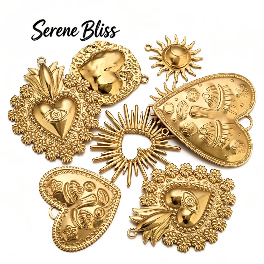 5pcs 304 Stainless Steel Sun L - Statement Earrings Oversized review and price