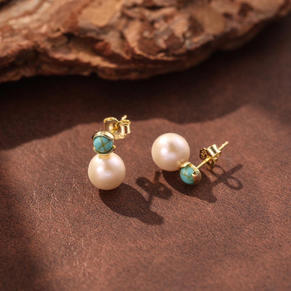 Big Pearl Ball Charm Round Tur - Statement Earrings Oversized review and price