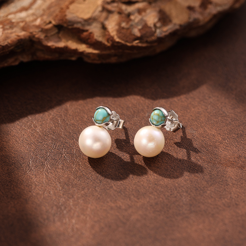 Big Pearl Ball Charm Round Tur - Statement Earrings Oversized review and price
